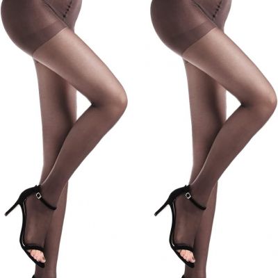 WAKUNA 2 Pairs Toeless Pantyhose Tights For Women 20D Open Toe Pantyhose Control